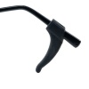 GMS Optical® Premium Grade Comfortable Silicone Anti-slip Holder for Glasses, Ear Hook, Eyeglass Temple Tip Black 2 Pair