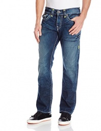 True Religion Men's Ricky Relaxed Fit Straight Leg Jean In Day Shadows