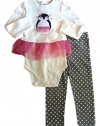 Hartstrings Baby Bodysuit and Leggings Set White/Grey (24m, White/Grey)