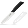 AROCCOM Ceramic Chef Knife, 6 Cutlry Kitchen Knife with Sheath Black Handle, White Blade