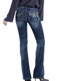 Miss Me Jeans Women's Blue Belle Embroidered Medium Wash Boot Cut