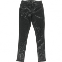 Tinseltown Womens Juniors Faux Leather Metallic Skinny Pants