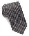 Boss Hugo Boss Dash Design Woven Italian Silk Tie, Black 3 (7.5 CM) 50291603