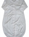 Kissy Kissy Baby Signature Convertible Gown-White-Newborn