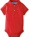 Tommy Hilfiger Baby Boys' Short Sleeve Ivy Bodysuit, Regal Red, 6 Months