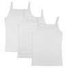 Amoureux Bebe Fine Lace Camisole Undershirts for Toddlers & Girls- Extra Soft Turkish Cotton Tank Tops- Solid White- Solid White, Size 4-5 (3 Pack)