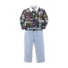 Ralph Lauren Polo Baby Boys Patchwork Shirt & Oxford Pants Set (9 Months)
