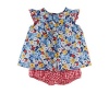 Ralph Lauren Baby Girls 2-Piece Floral Top & Shorts Set Blue Multi (6 Months)