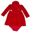 Ralph Lauren Baby Girls Shawl Collar Velour Dress Set (18 Months)