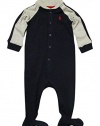 Ralph Lauren Baby Boys Cotton Shawl-Collar Coverall (9 Month, Navy)