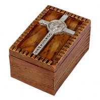 Confirmed in Christ Wood Finish Small Confirmation Jewelry Keepsake Box