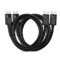 Cable Matters 2-Pack, Gold Plated DisplayPort to DisplayPort Cable 6 Feet - 4K Resolution Ready
