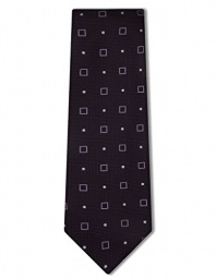 Origin Ties Handmade Men's Silk Tie Solid Color with Square Dot Formal Necktie