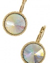TRENDY FASHION JEWELRY FACETED ROUND CRYSTAL EARRINGS BY FASHION DESTINATION
