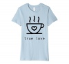 Women's Coffee Is Love T-Shirt Small Baby Blue
