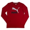 Puma Big Boys Logo T-Shirt Dry Moisture Wicking Breathable Work Out T Large Red