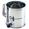 Norpro Polished 8-Cup Stainless Steel Hand Crank Sifter